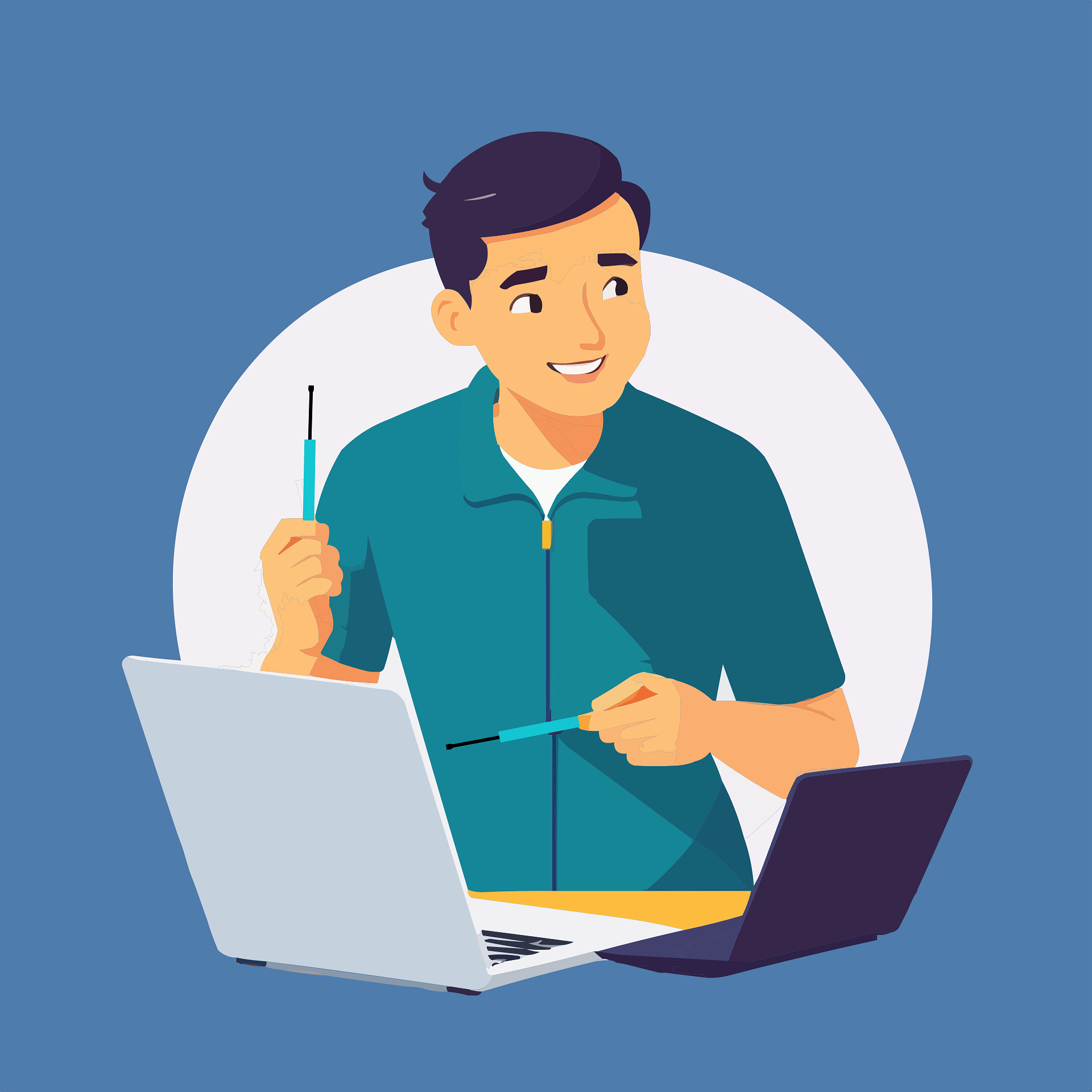 Helpdesk dashboard illustration
